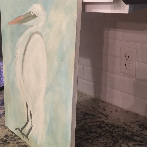 Coastal Crane canvas - Picture 3 of 3